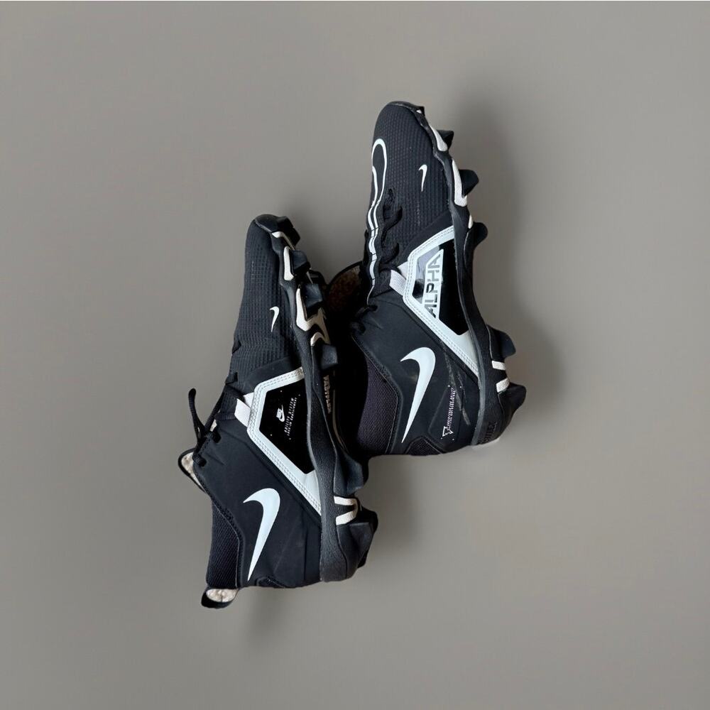 Nike Alpha Menace Football Cleats Black White Mens Size 10.5 CV0584-001 - Picture 3 of 5